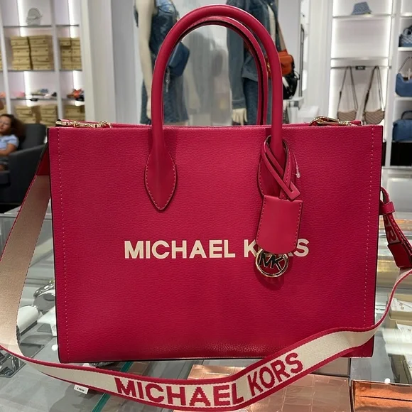 Michael Kors Mirella Medium East West Pebbled Leather Tote Shopper Bag MK EW
NWT - Picture 1 of 16